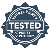 Purity & potency icon 99% + Purity